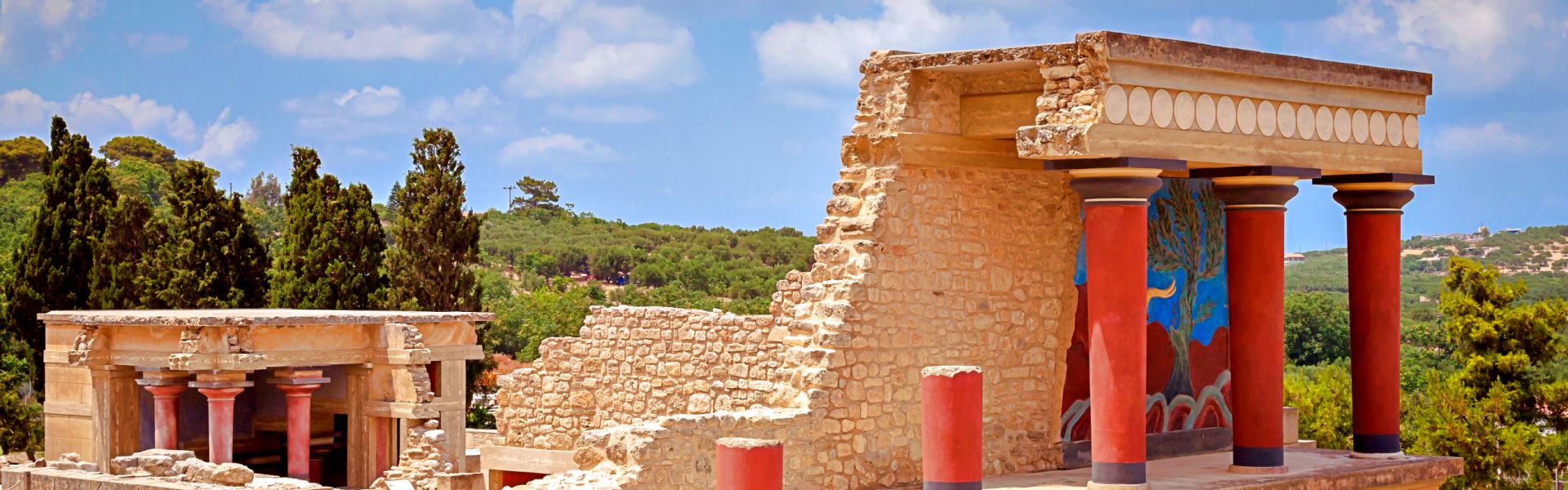 Knossos palace at Crete Greece Knossos Palace is the largest Bronze Age archaeological site on Crete and the ceremonial and political centre of the Minoan civilization and culture
