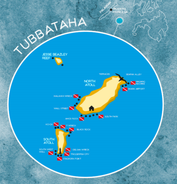 Tubbataha Reef Map