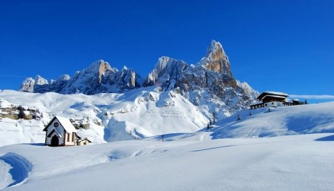 Raquetas en Dolomitas
