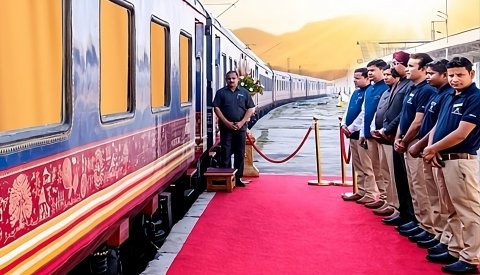 En tren de lujo por India