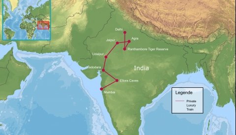 En tren de lujo por India